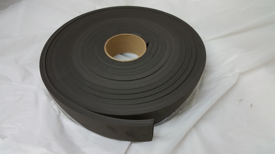 L,3/4" W,1/2",Black Black E CNES591/23/450T JAMES Foam Roll,50 ft 